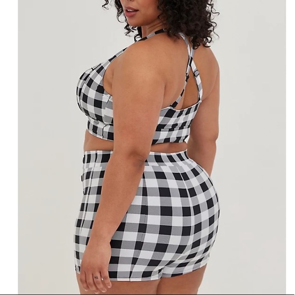 TORRID NWT RETRO GINGHAM SWIM TO & ULTRA HIGH WAIST SWIM SHORT - Picture 2 of 10